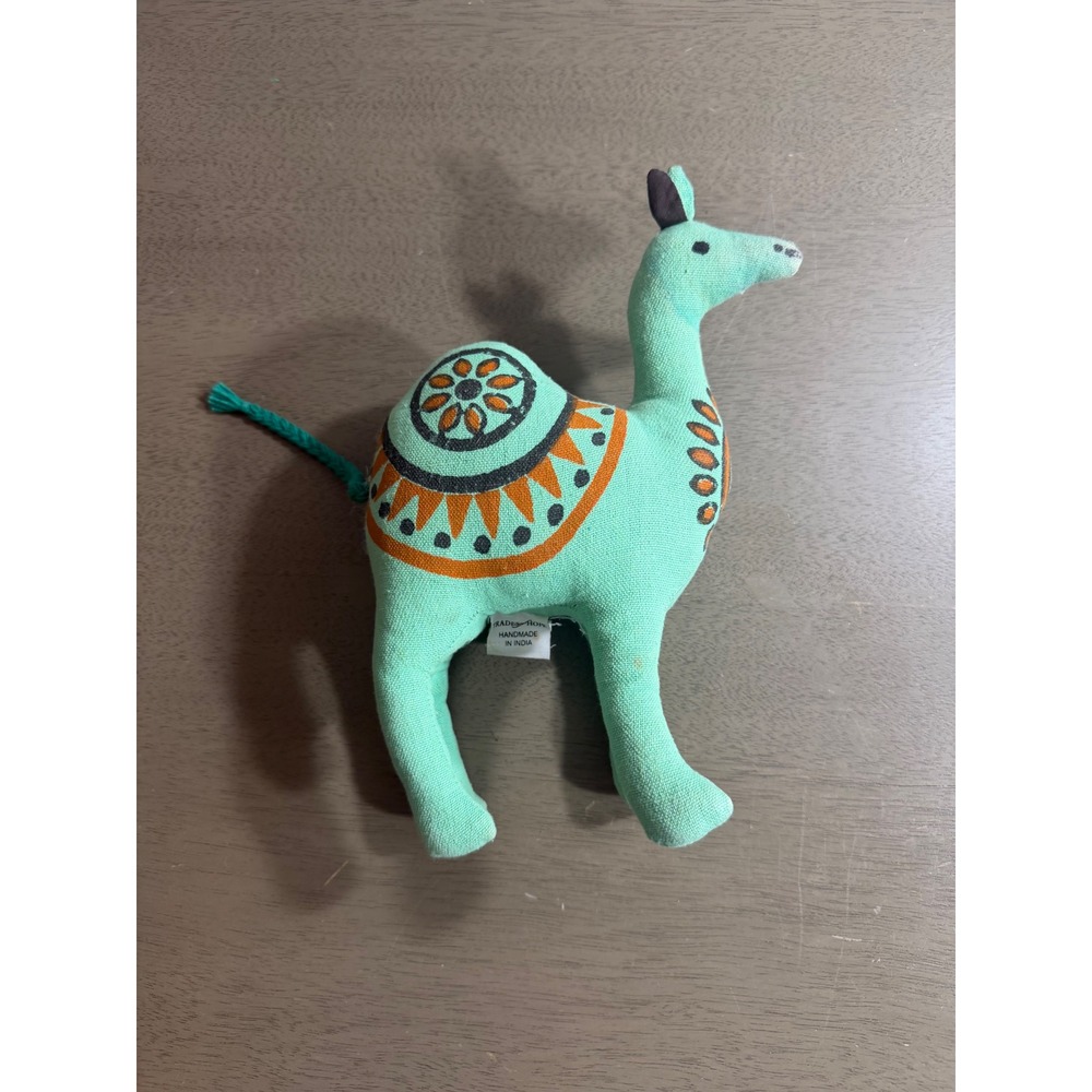 Trades of Hope Handmade Mint Green Camel Plush Stuffed Animal Toy India Decor